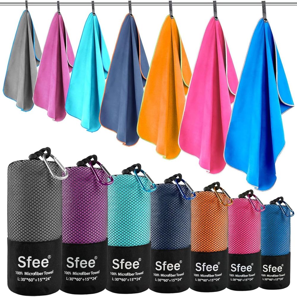 Beach Towel Large - Compact Large Absorbent Travel Towel -