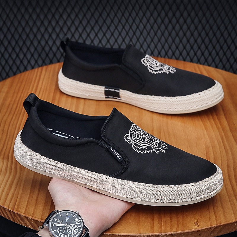 black Breathable shoes for man - Espadrille Slip On のレビューと価格