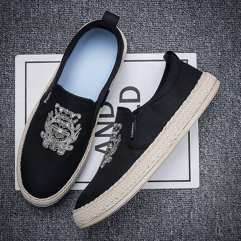 black Breathable shoes for man - Espadrille Slip On のレビューと価格