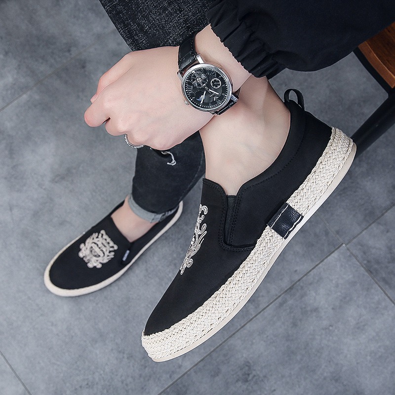 black Breathable shoes for man - Espadrille Slip On のレビューと価格