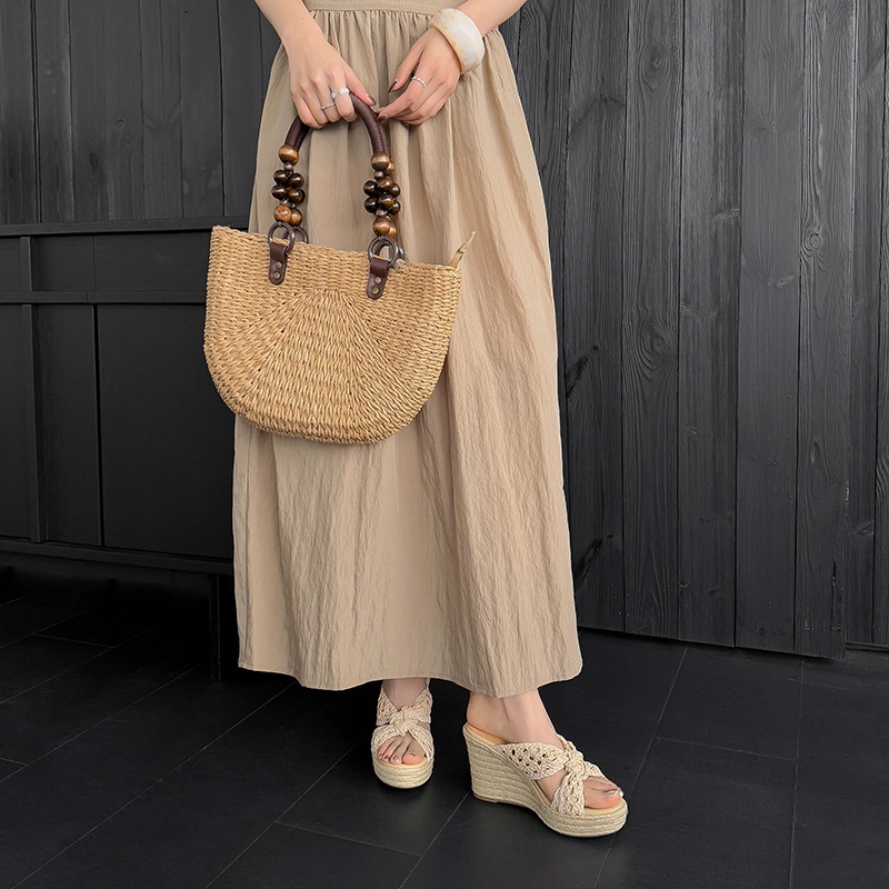 MKKHOU Women Woven Straw Wedge - Espadrille Slip On のレビューと価格