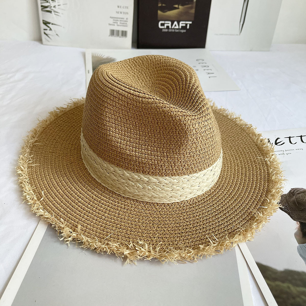 Fringed Brim Panama Hat Wide B - Bucket Hat Straw のレビューと価格