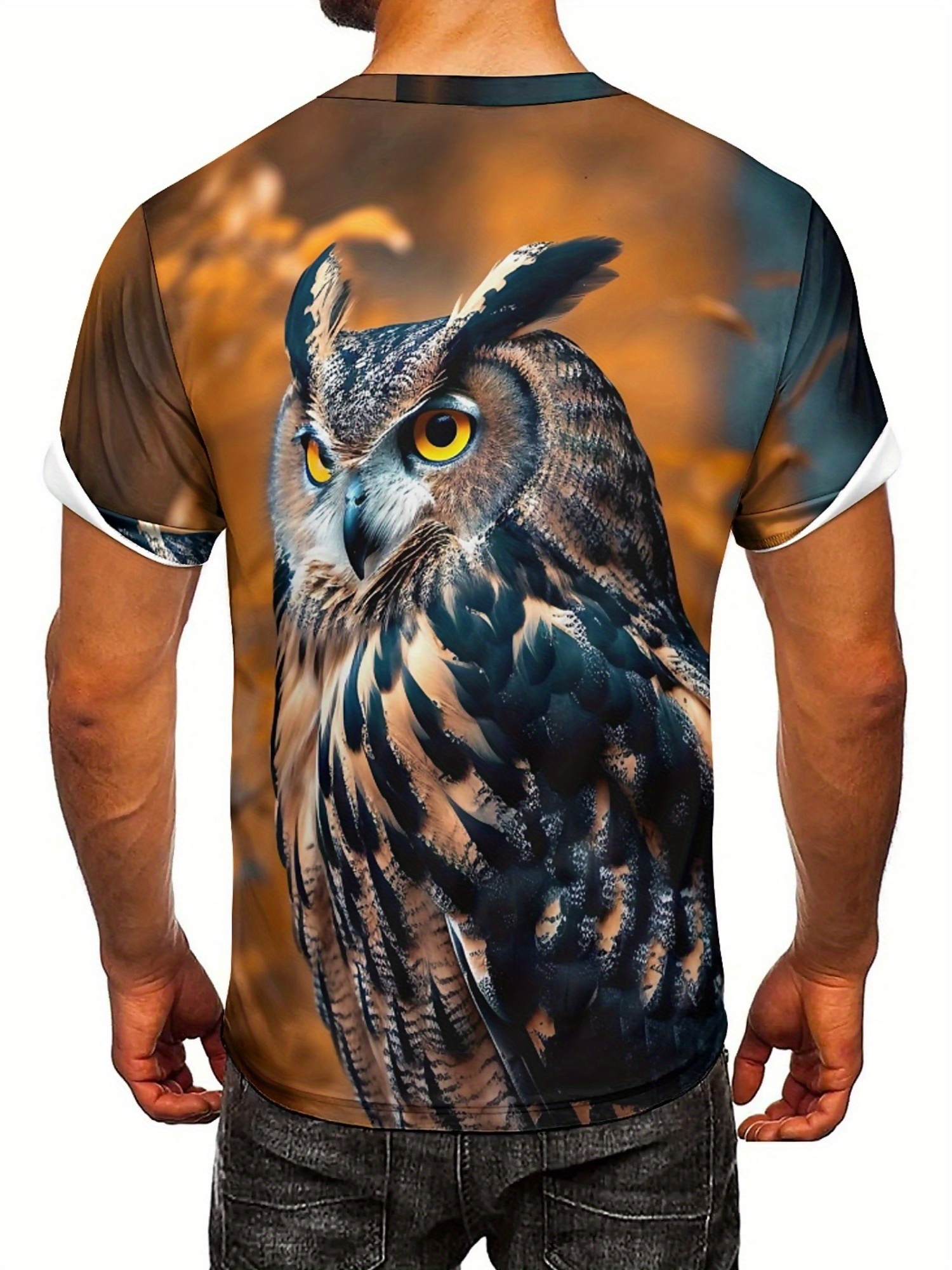 Men's & Women's 3D Print Owl G - Tee Graphic Print のレビューと価格