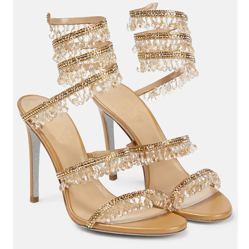 Sexy Green Crystal Fringe Stil - Casual Sandal Leather のレビューと価格
