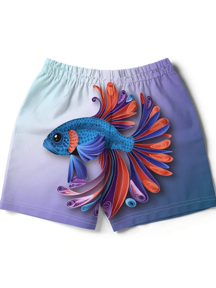 Gradient Purple Blue Swim Trun - Swim Trunk Quick Dry のレビューと価格