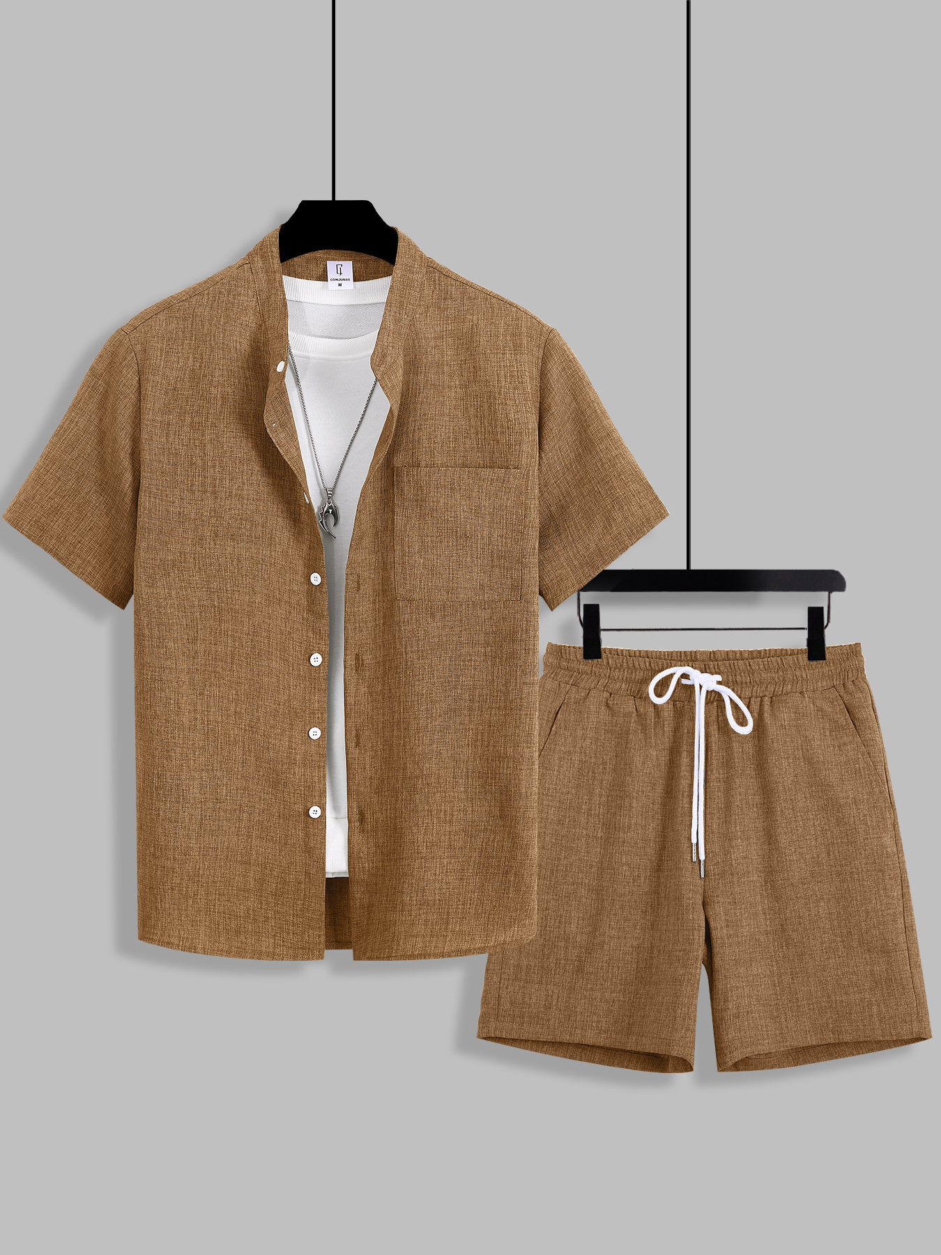 Summer Men's Cotton Linen Text - Linen Shirt Breathable のレビューと価格
