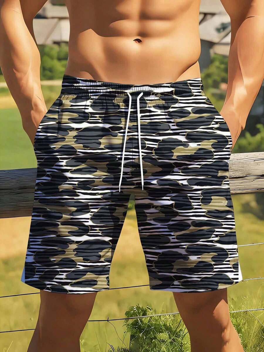 Mens Camouflage Print Swim Tru - Swim Trunk Quick Dry のレビューと価格