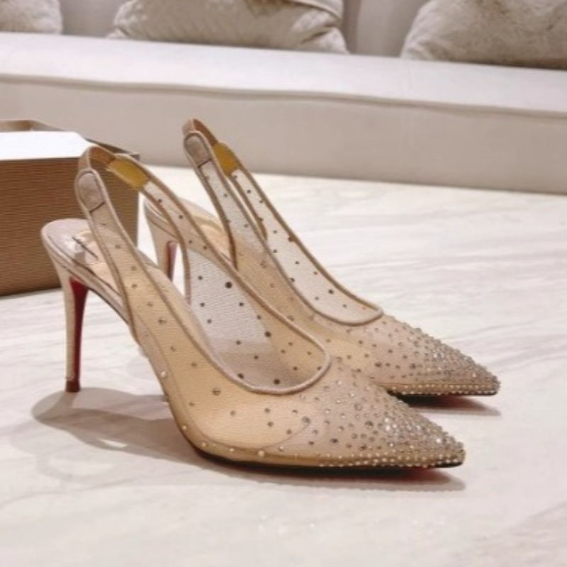 Mesh Rhinestone Rear Empty Sti - Casual Sandal Leather のレビューと価格