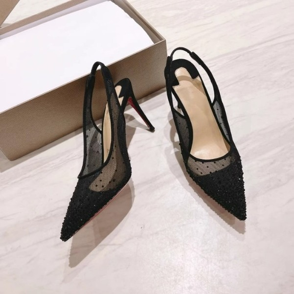 Mesh Rhinestone Rear Empty Sti - Casual Sandal Leather のレビューと価格