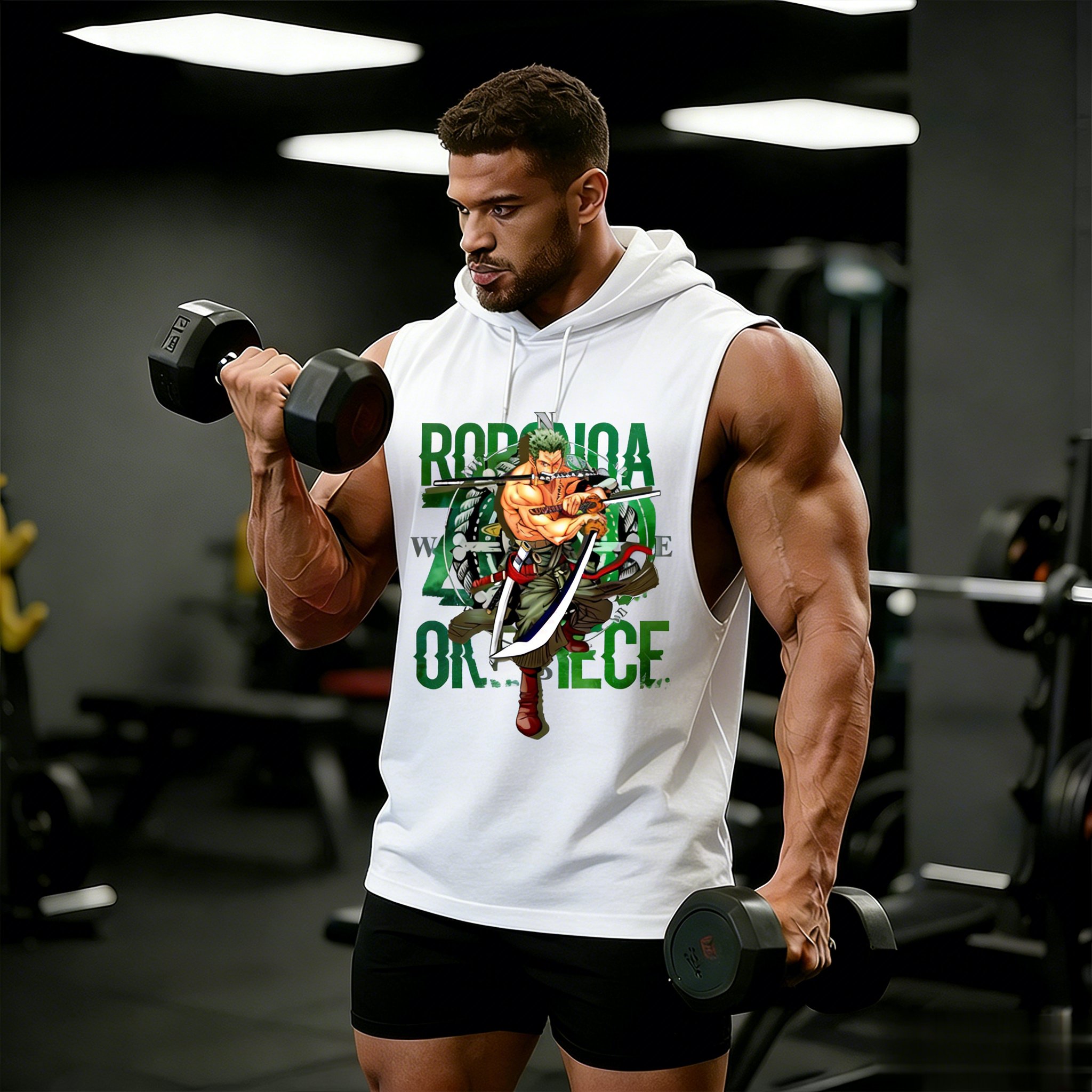 One Piece Zoro Roronoa Anime W - Tank Top Muscle のレビューと価格