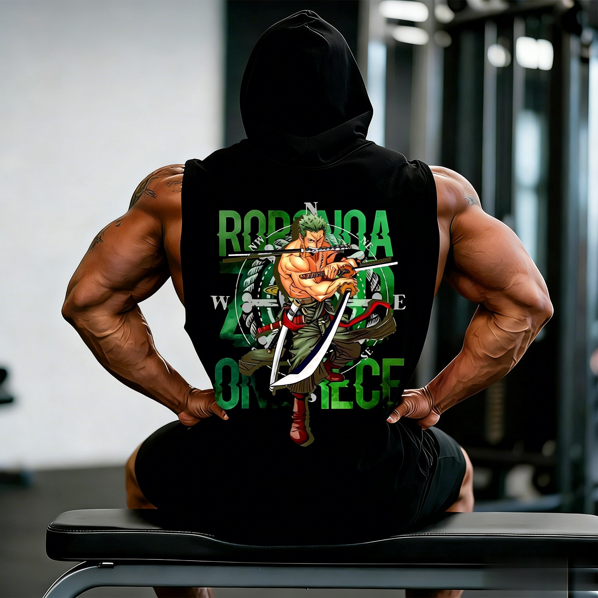 One Piece Zoro Roronoa Anime W - Tank Top Muscle のレビューと価格