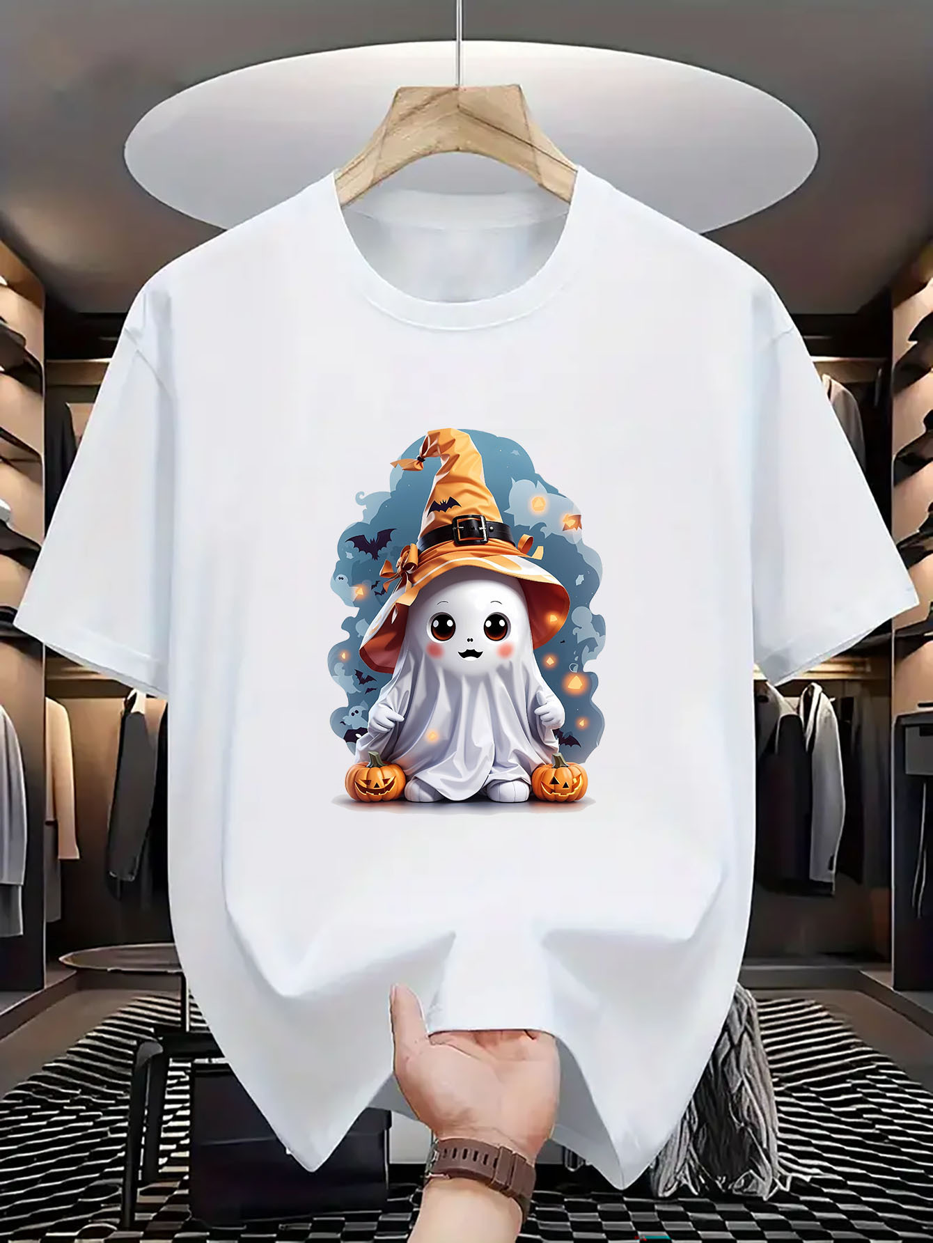 Halloween Cute Ghost Wizard Pu - Linen Shirt Breathable のレビューと価格