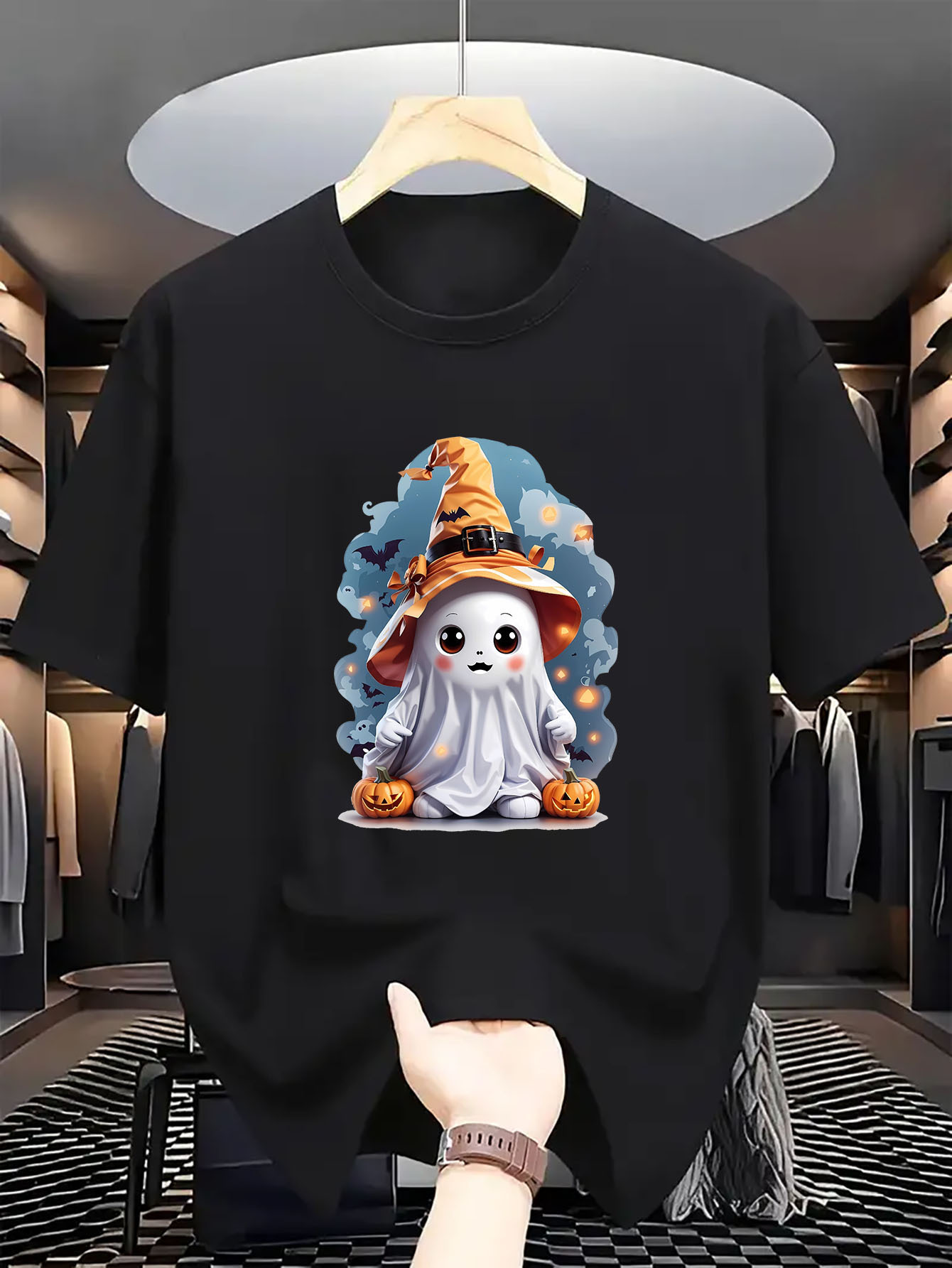 Halloween Cute Ghost Wizard Pu - Linen Shirt Breathable のレビューと価格