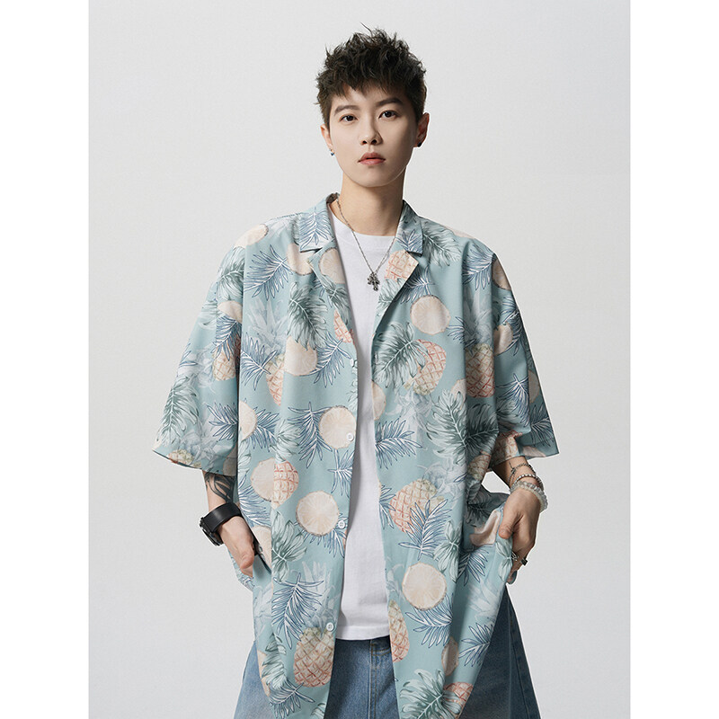 Summer Vintage Floral Print Lo - Resort Shirt Floral のレビューと価格