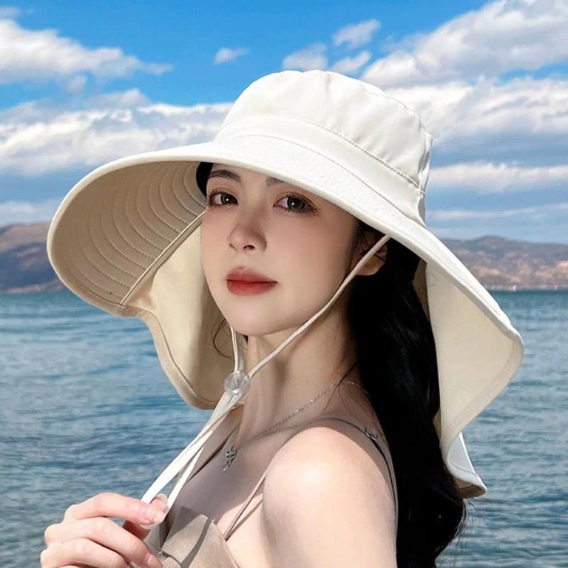 Outdoor UV Anti Neck Protectio - Bucket Hat Straw のレビューと価格
