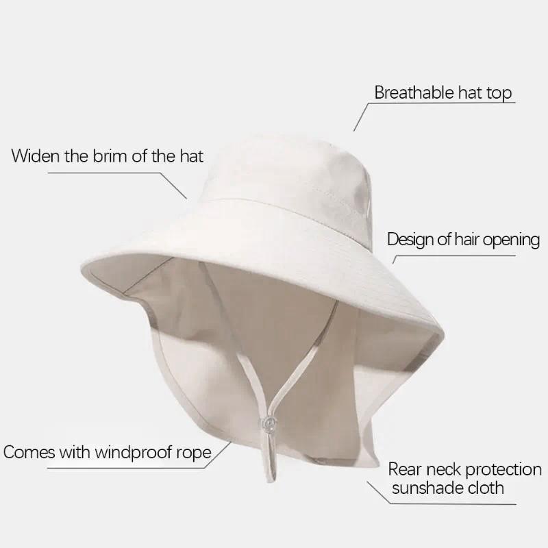 Outdoor UV Anti Neck Protectio - Bucket Hat Straw のレビューと価格