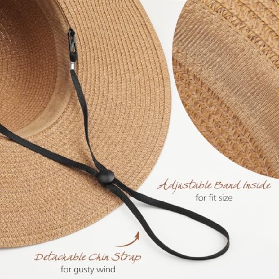 Trifabricy Beach Sun Straw Hat - Packable Hat Nylon のレビューと価格