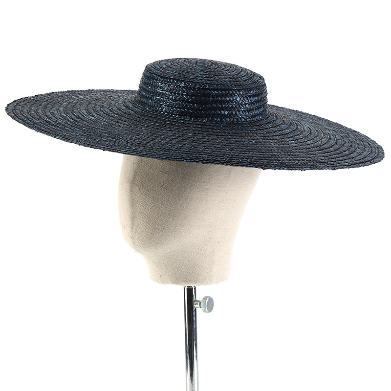 15cm Wide Brim Straw Hat Flat  - Bucket Hat Straw のレビューと価格