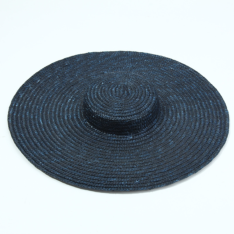 15cm Wide Brim Straw Hat Flat  - Bucket Hat Straw のレビューと価格