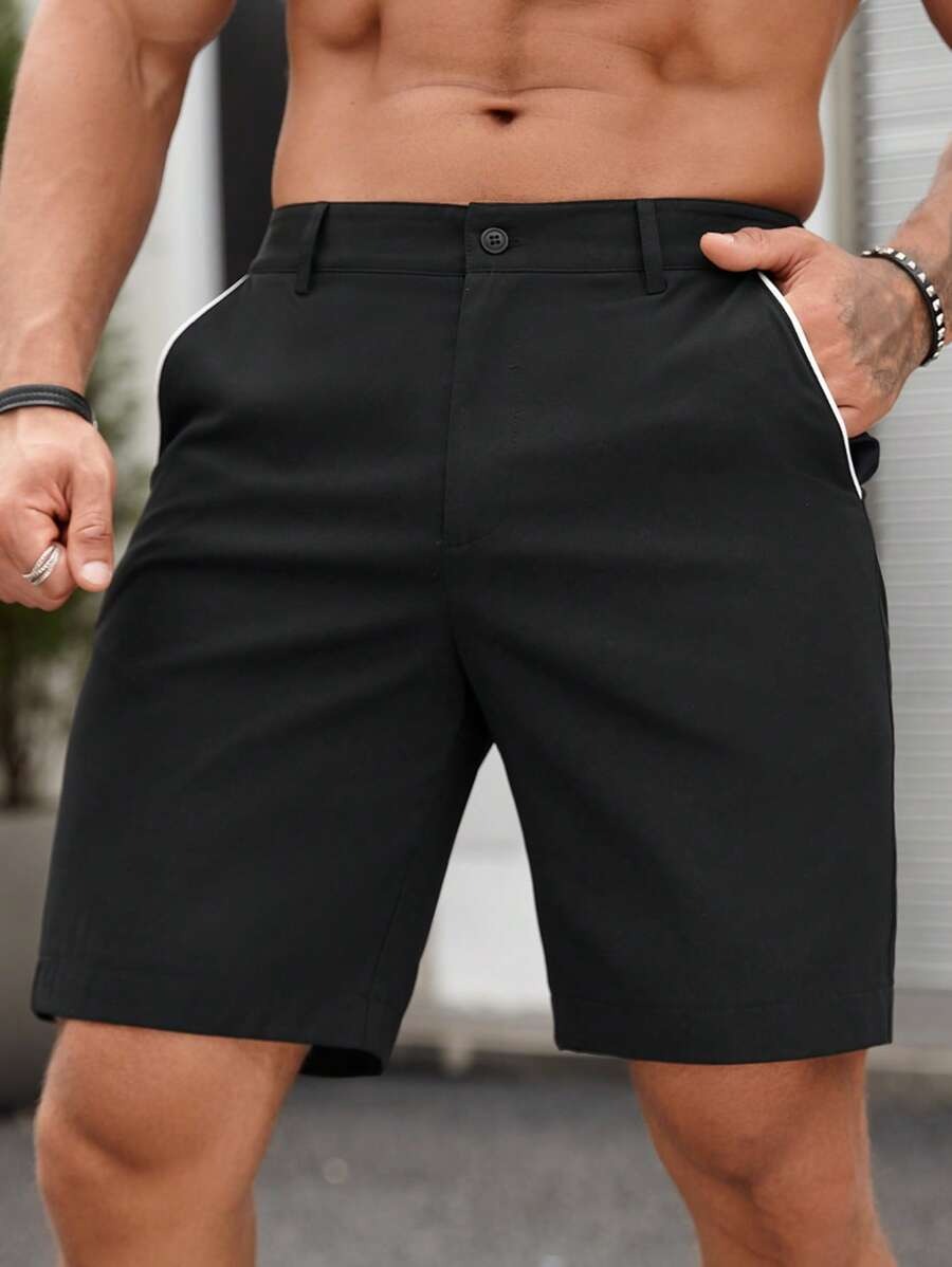 Men Fashion Slim Fit Chino Sho - Shorts Chino Slim のレビューと価格