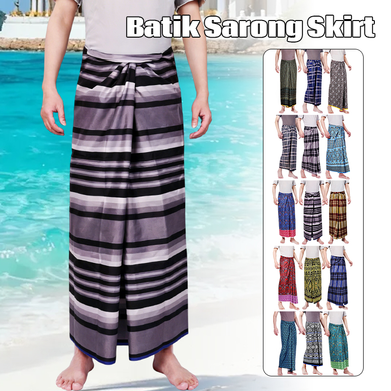 Batik Print Beach Sarong Wrap  - Sarong Men Wrap のレビューと価格