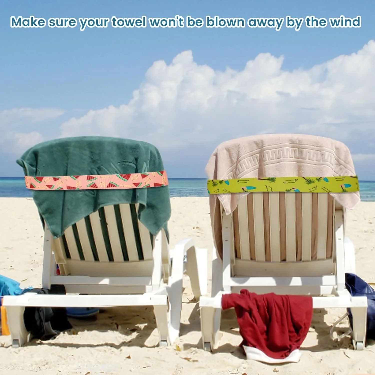 5Pcs  Large Towel Bands for Be - Beach Towel Large のレビューと価格