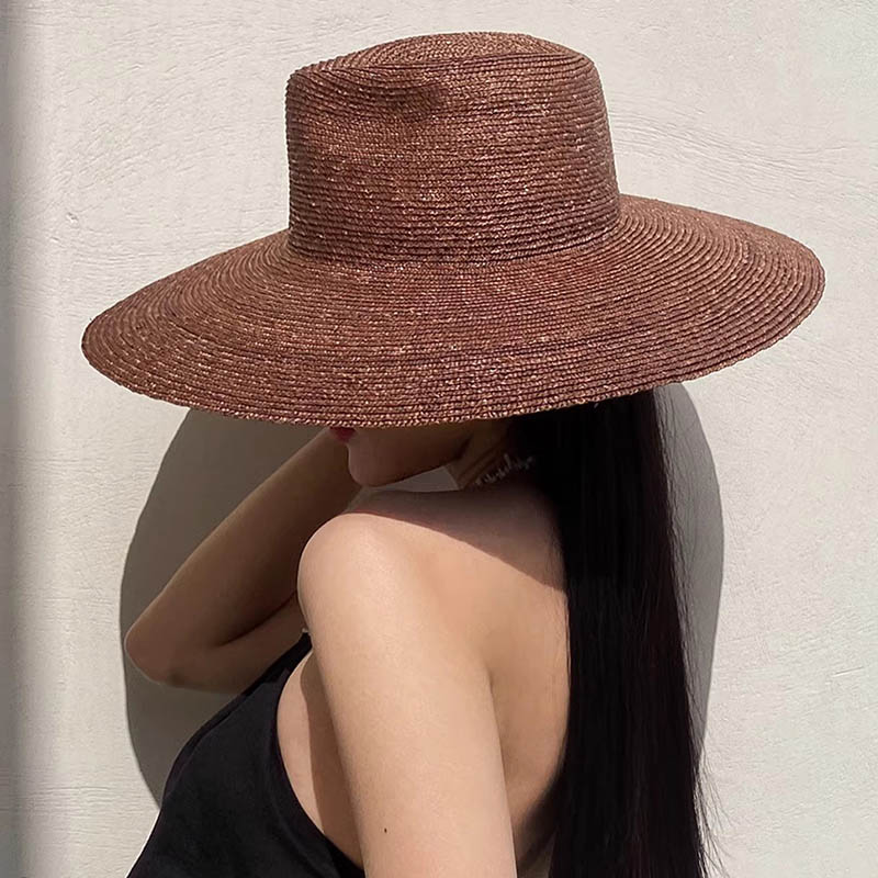Large Brim Panama Straw Hat Fo - Bucket Hat Straw のレビューと価格
