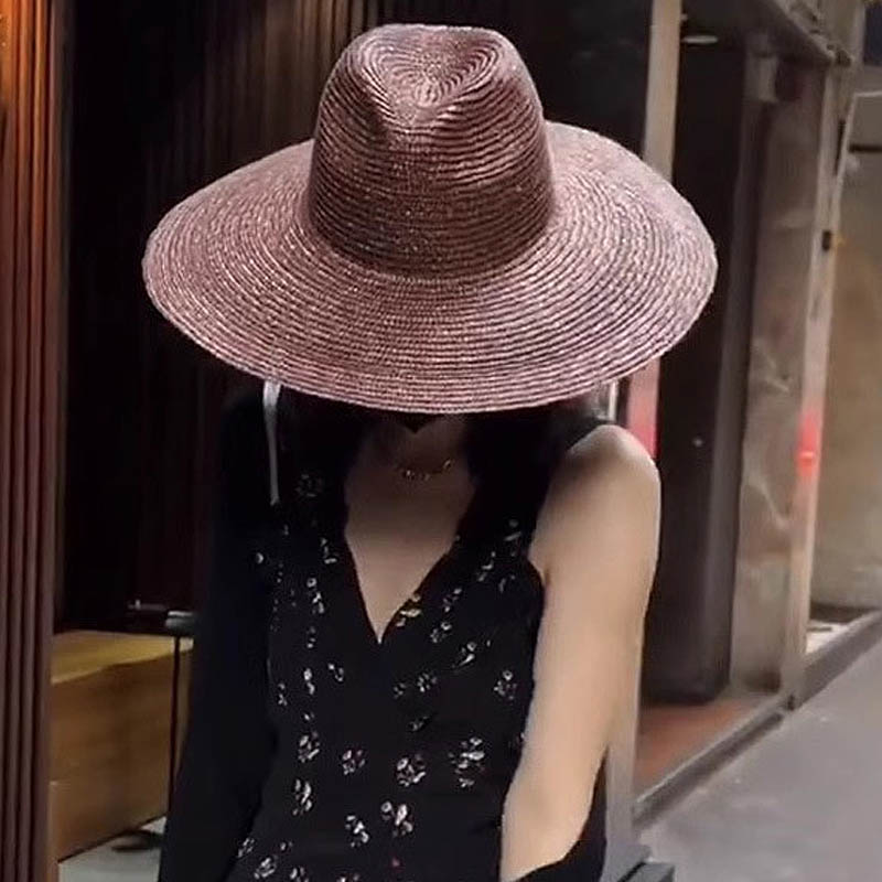 Large Brim Panama Straw Hat Fo - Bucket Hat Straw のレビューと価格