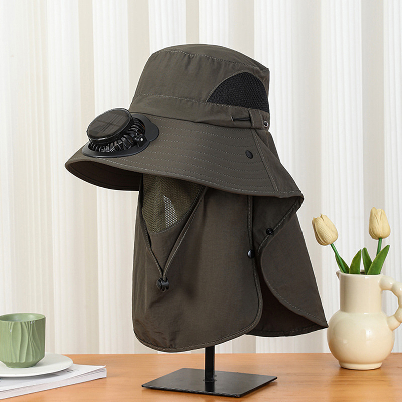 Men Solar Fan Hat Wide Brim UP - Bucket Hat Straw のレビューと価格