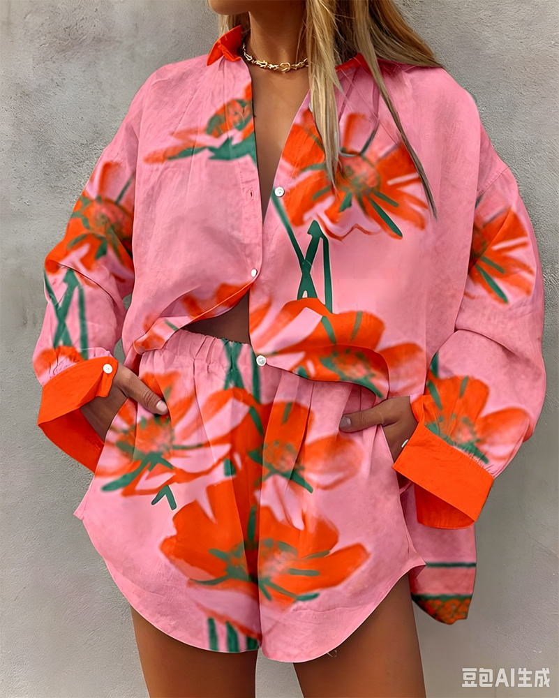 Hawaii Summer Fashion Long Sle - Resort Shirt Floral のレビューと価格