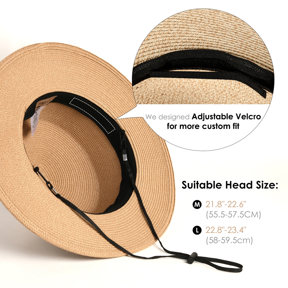 Unisex Flat Top Boater Sun Hat - Bucket Hat Straw のレビューと価格
