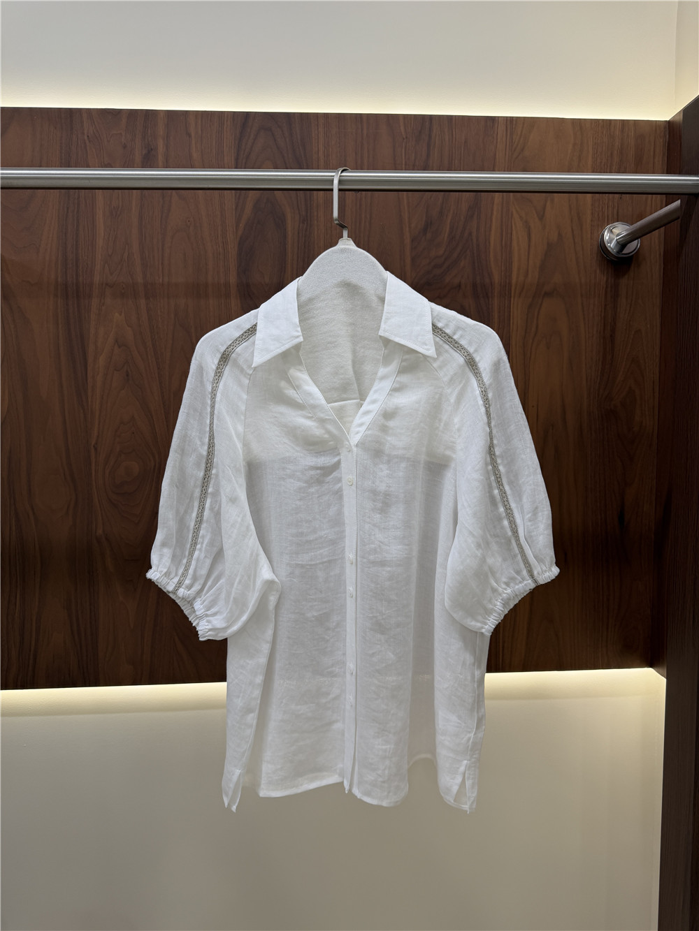 Women's Lape Short-Sleeve Shir - Short Linen Drawstring のレビューと価格