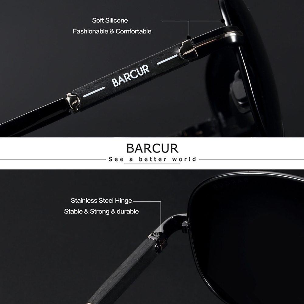 BARCUR Polarized Mens Sunglass - Sunglasses Aviator Polarized のレビューと価格