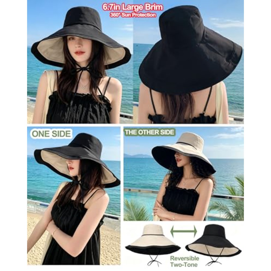 Extra Wide-Brim Sun Hats Women - Packable Hat Nylon のレビューと価格