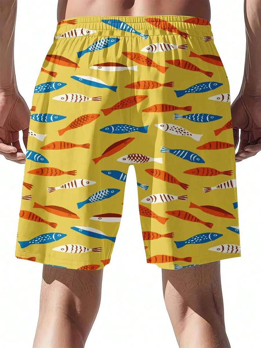 Colorful Fish Pattern Swim Tru - Swim Trunk Quick Dry のレビューと価格