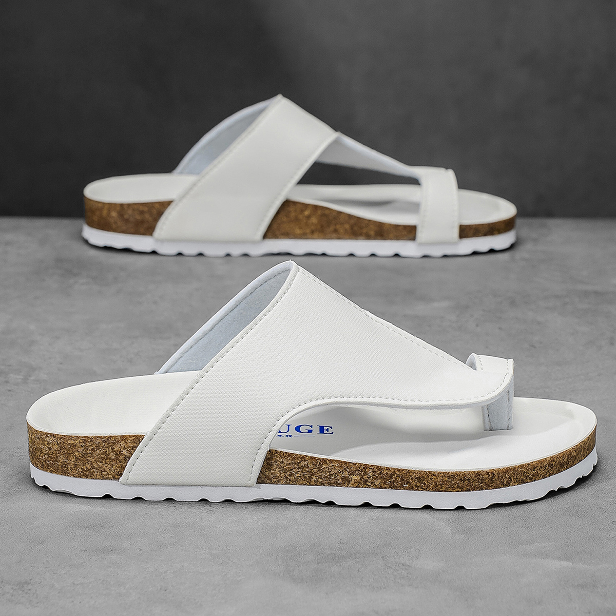 Big Size 48 49 Cork Slippers M - Flip Flop Leather Men のレビューと価格