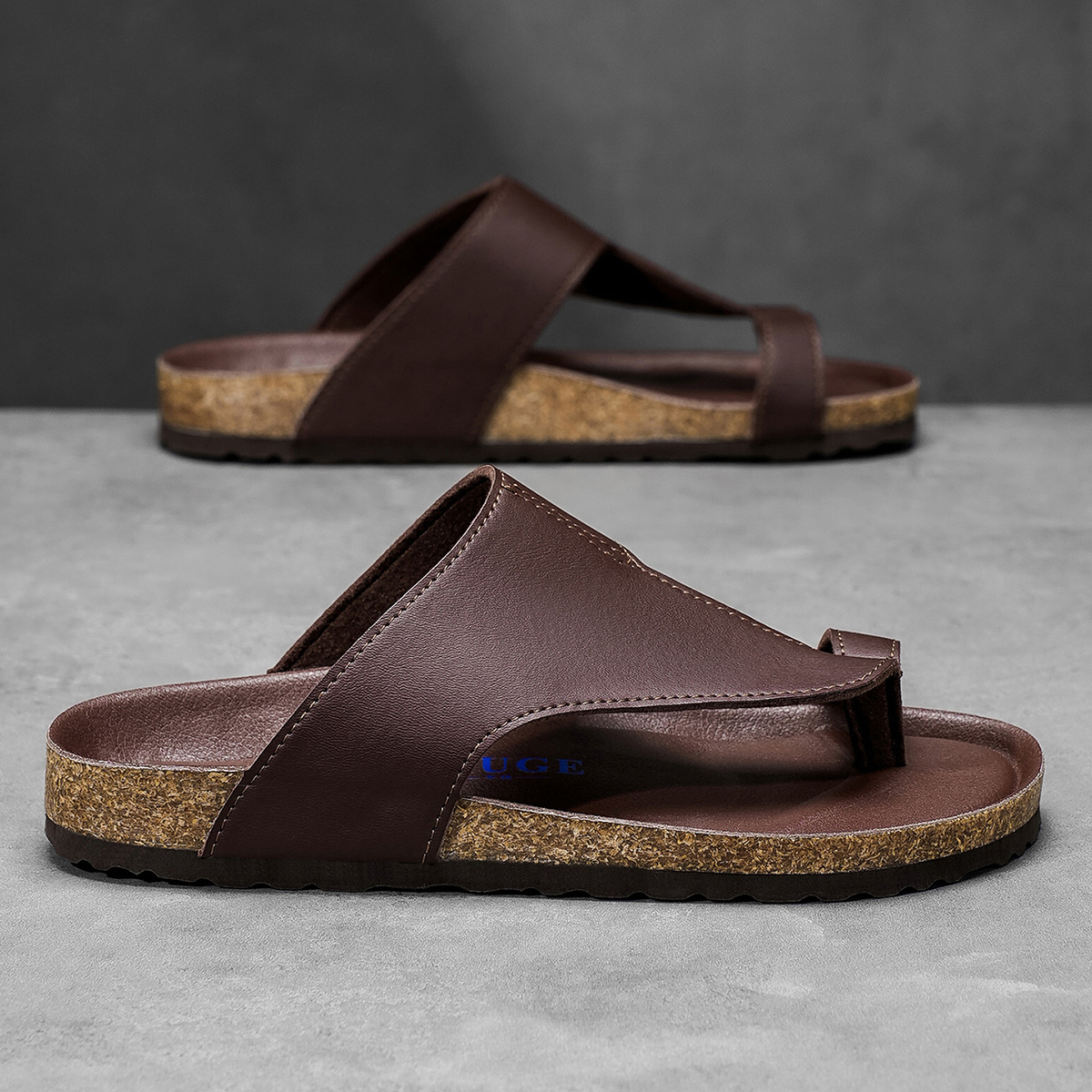 Big Size 48 49 Cork Slippers M - Flip Flop Leather Men のレビューと価格