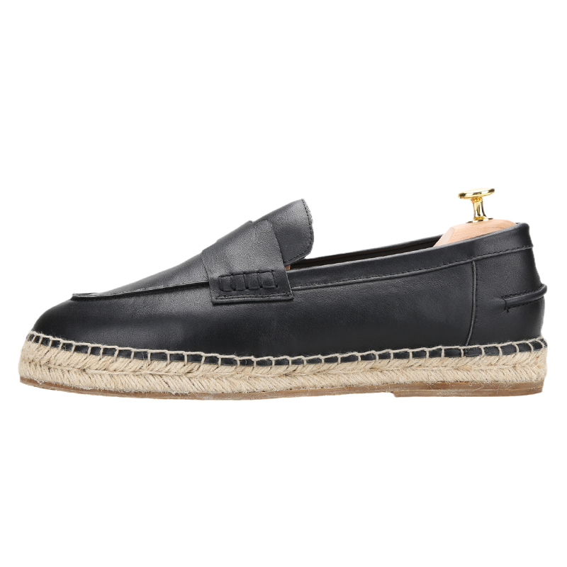 Piegitar Black Genuine Leather - Espadrille Slip On のレビューと価格
