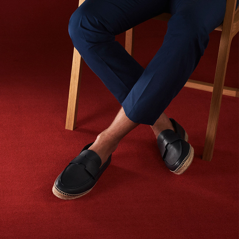 Piegitar Black Genuine Leather - Espadrille Slip On のレビューと価格