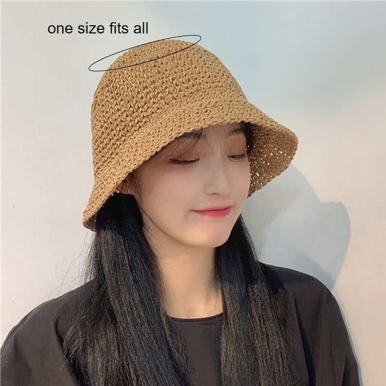 Foldable Handmade Woven Bucket - Bucket Hat Straw のレビューと価格