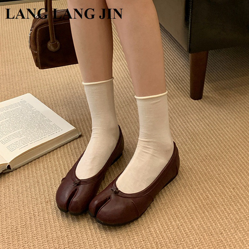Spring Split Toe Women Ballet  - Espadrille Slip On のレビューと価格