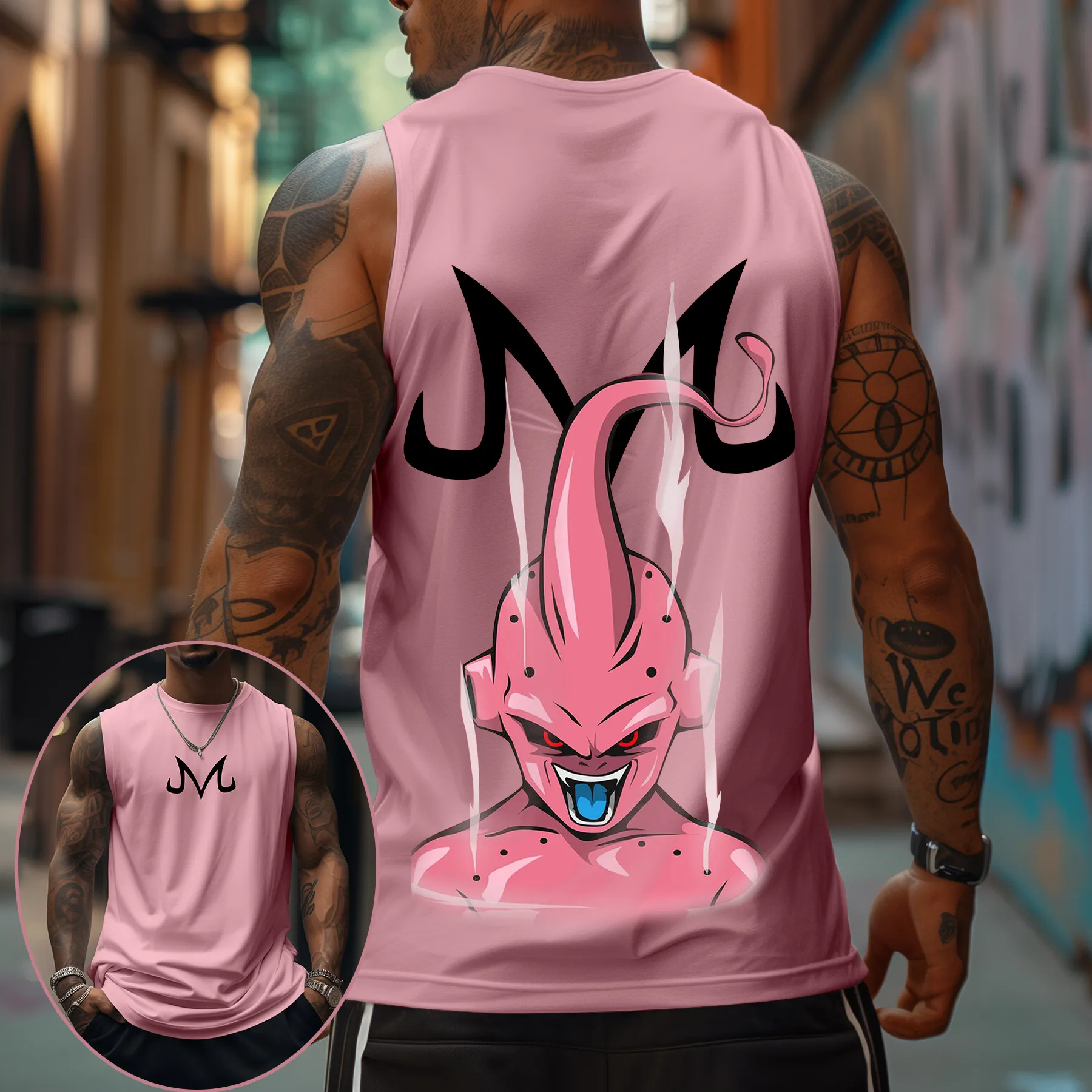 Majin Buu Dragon Ball Anime Pr - Tank Top Muscle のレビューと価格