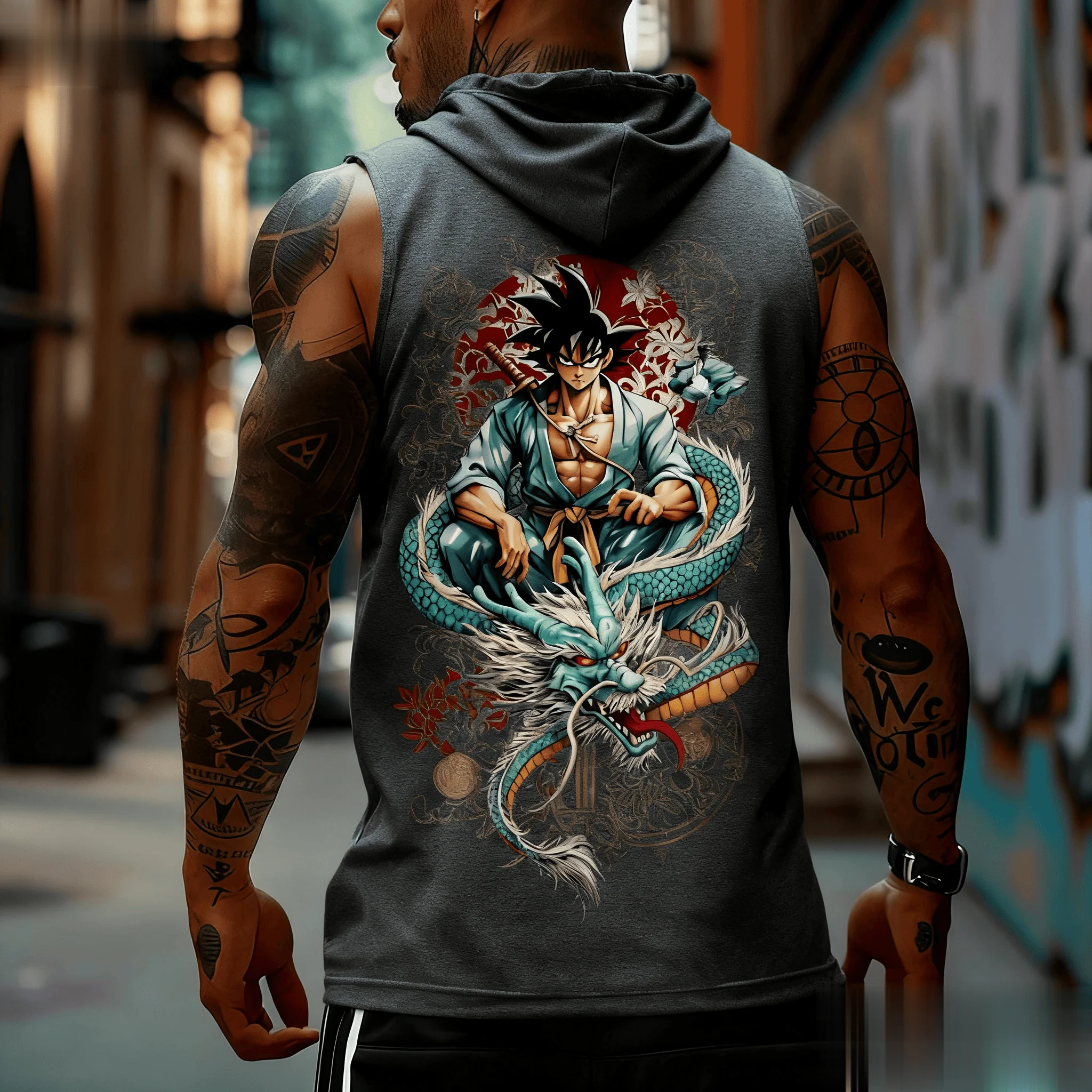 Dragon Ball Goku Anime Men Tan - Tank Top Muscle のレビューと価格