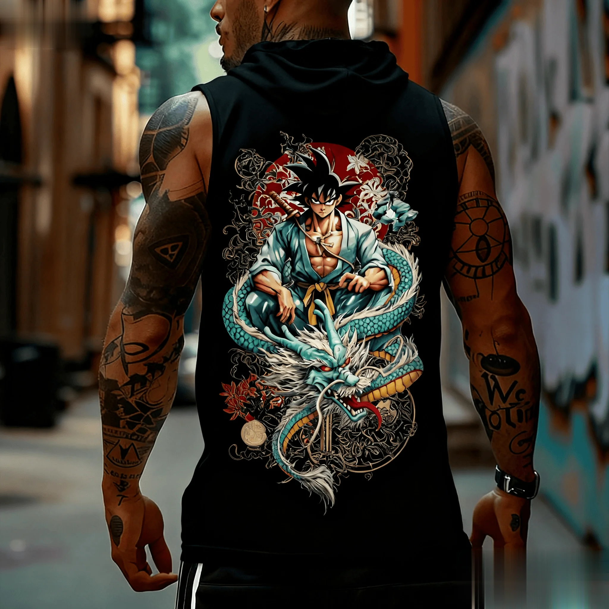 Dragon Ball Goku Anime Men Tan - Tank Top Muscle のレビューと価格