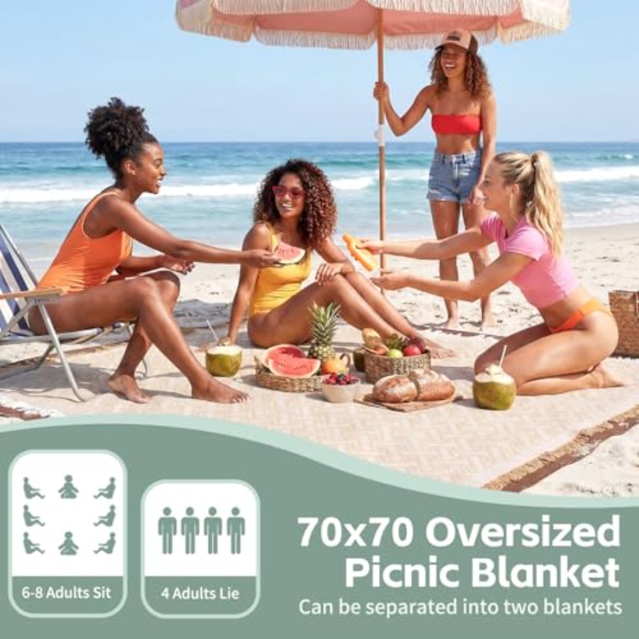 2 in 1 Extra Large Boho Beach  - Beach Towel Large のレビューと価格