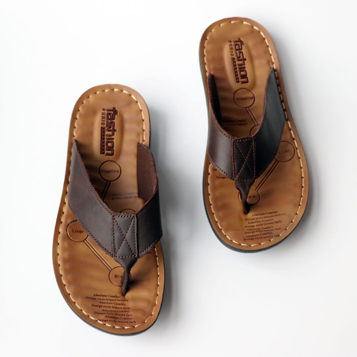 Summer Shoes Men Slippers Genu - Flip Flop Leather Men のレビューと価格