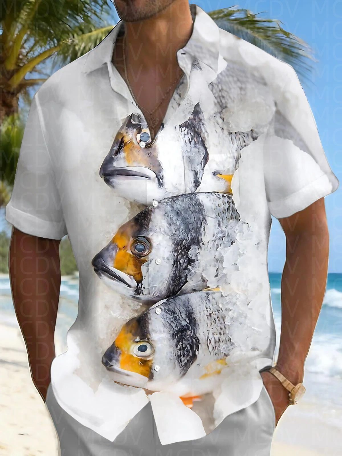 Bird Pattern Men's Hawaiian Sh - Shirt Camp Collar のレビューと価格