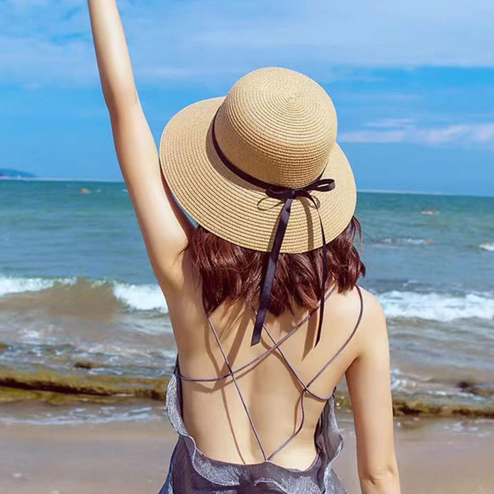 Summer Straw Hat Big Wide Brim - Bucket Hat Straw のレビューと価格