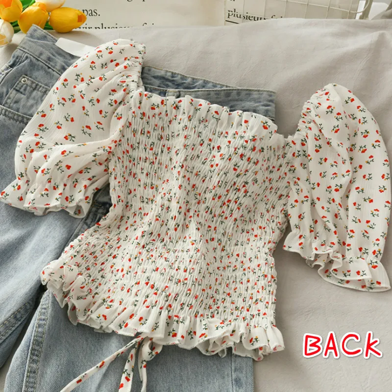 Blouses Shirts Women Floral Dr - Short Linen Drawstring のレビューと価格