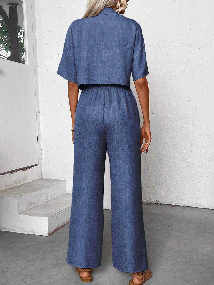 Womens Linen Short Sleeve Shir - Short Linen Drawstring のレビューと価格